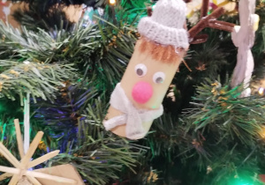 ozdoba choinkowa mikołaj z papieru