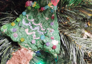 ozdoba choinkowa choinka z masy solnej