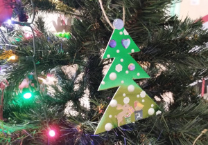 ozdoba choinkowa choinka z papieru
